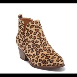 Chinese Laundry Cortes Faux Fur Leopard Print Ankle Boot - 9 NEW